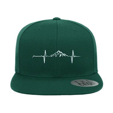 Heartbeat V1 Embroidered Flat Bill Cap